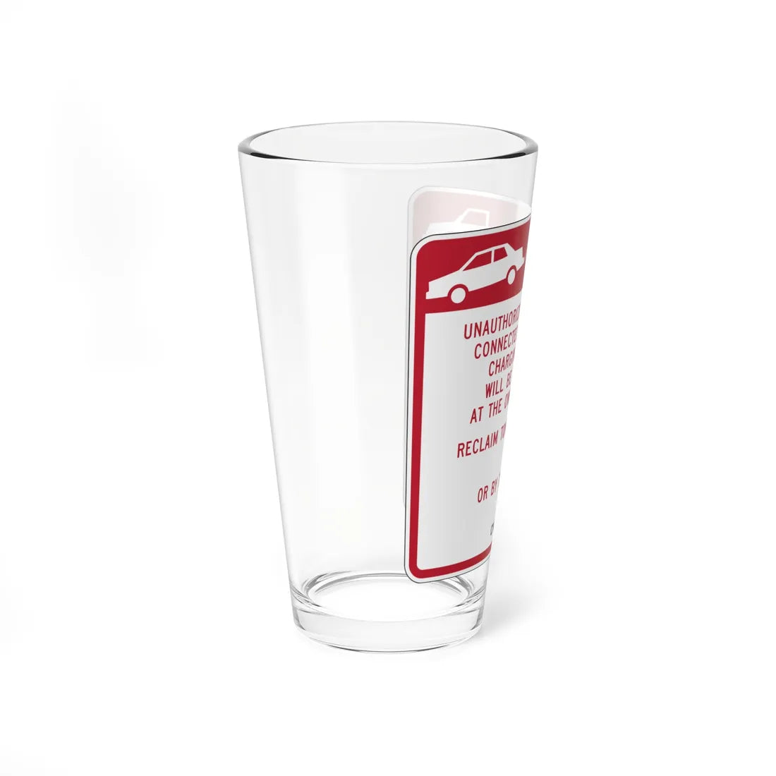MUTCD-CA R112 (California) (Road Sign) Pint Glass 16oz - Go Mug Yourself