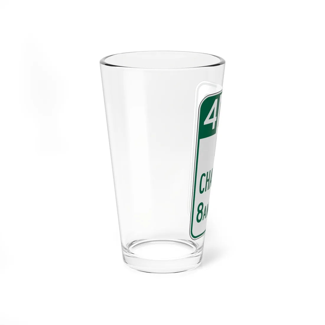 MUTCD-CA R114 (California) (Road Sign) Pint Glass 16oz - Go Mug Yourself
