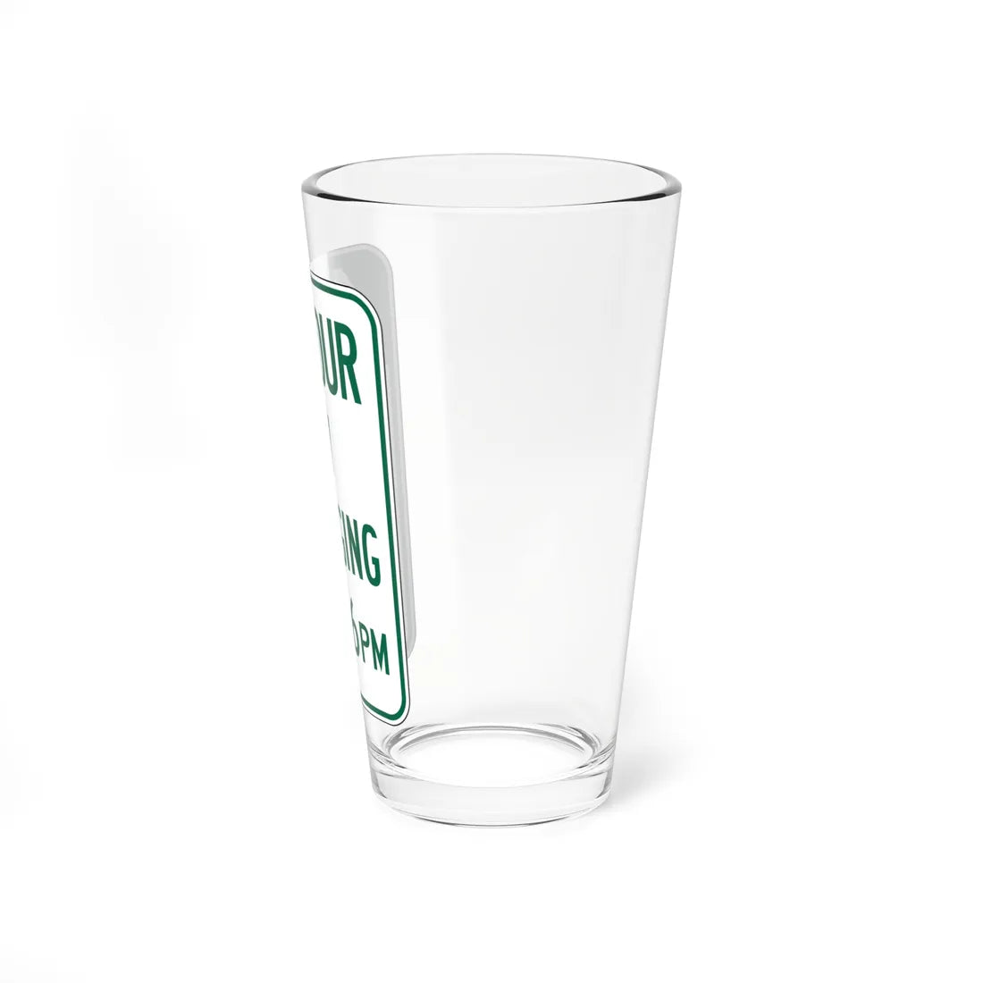 MUTCD-CA R114 (California) (Road Sign) Pint Glass 16oz - Go Mug Yourself