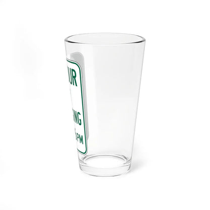 MUTCD-CA R114 (California) (Road Sign) Pint Glass 16oz - Go Mug Yourself