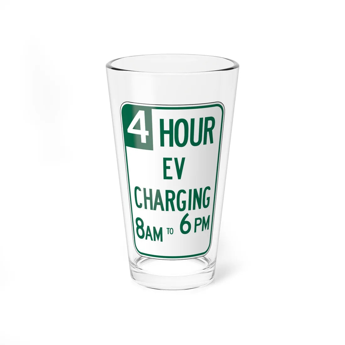 MUTCD-CA R114 open text (California) (Road Sign) Pint Glass 16oz 16oz - Go Mug Yourself