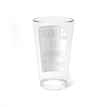 MUTCD-CA R114 open text (California) (Road Sign) Pint Glass 16oz - Go Mug Yourself