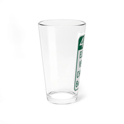 MUTCD-CA R114A (California) (Road Sign) Pint Glass 16oz - Go Mug Yourself