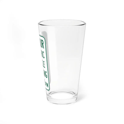 MUTCD-CA R114A (California) (Road Sign) Pint Glass 16oz - Go Mug Yourself