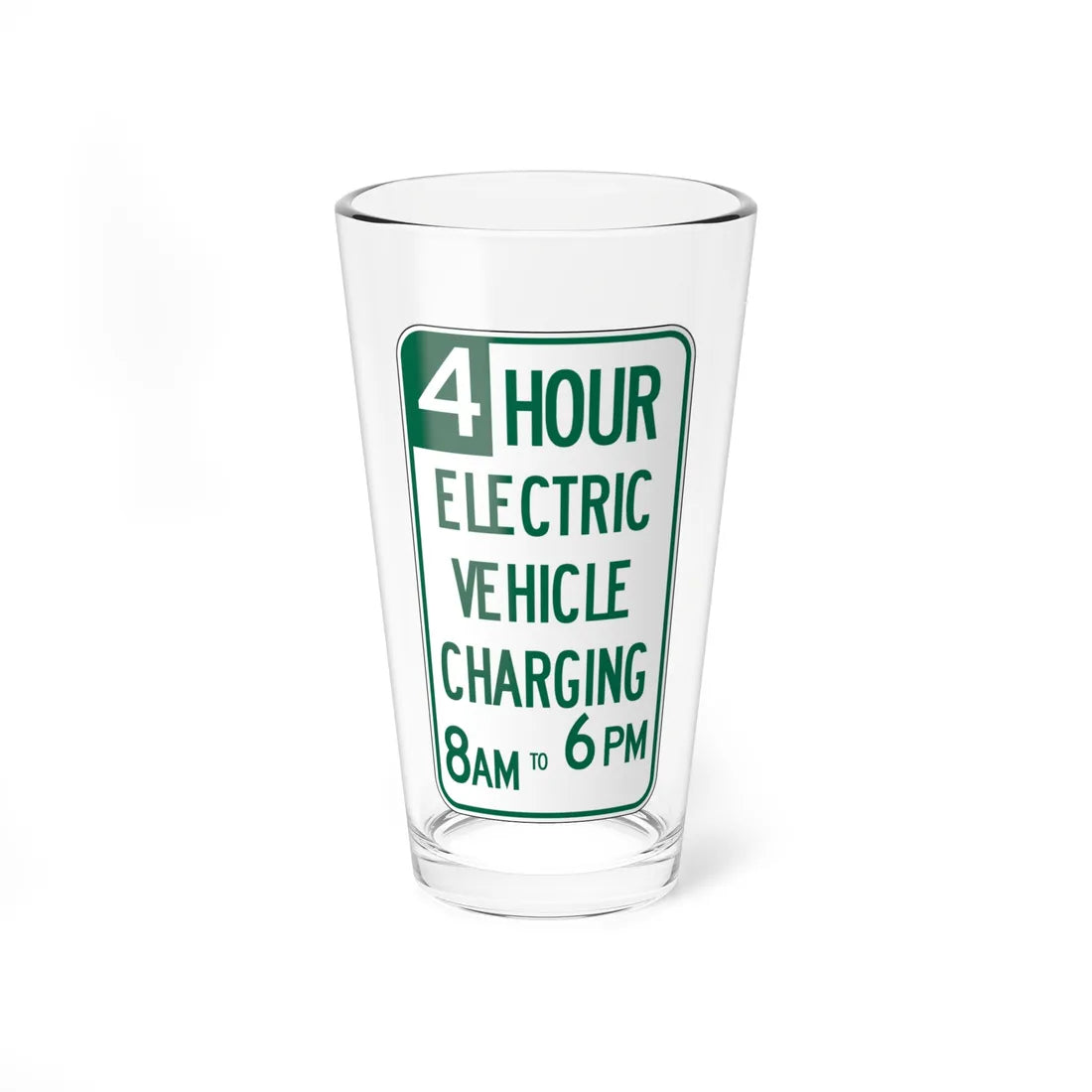 MUTCD-CA R114A open text (California) (Road Sign) Pint Glass 16oz 16oz - Go Mug Yourself