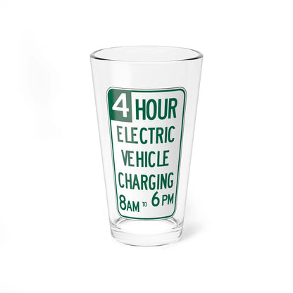 MUTCD-CA R114A open text (California) (Road Sign) Pint Glass 16oz 16oz - Go Mug Yourself