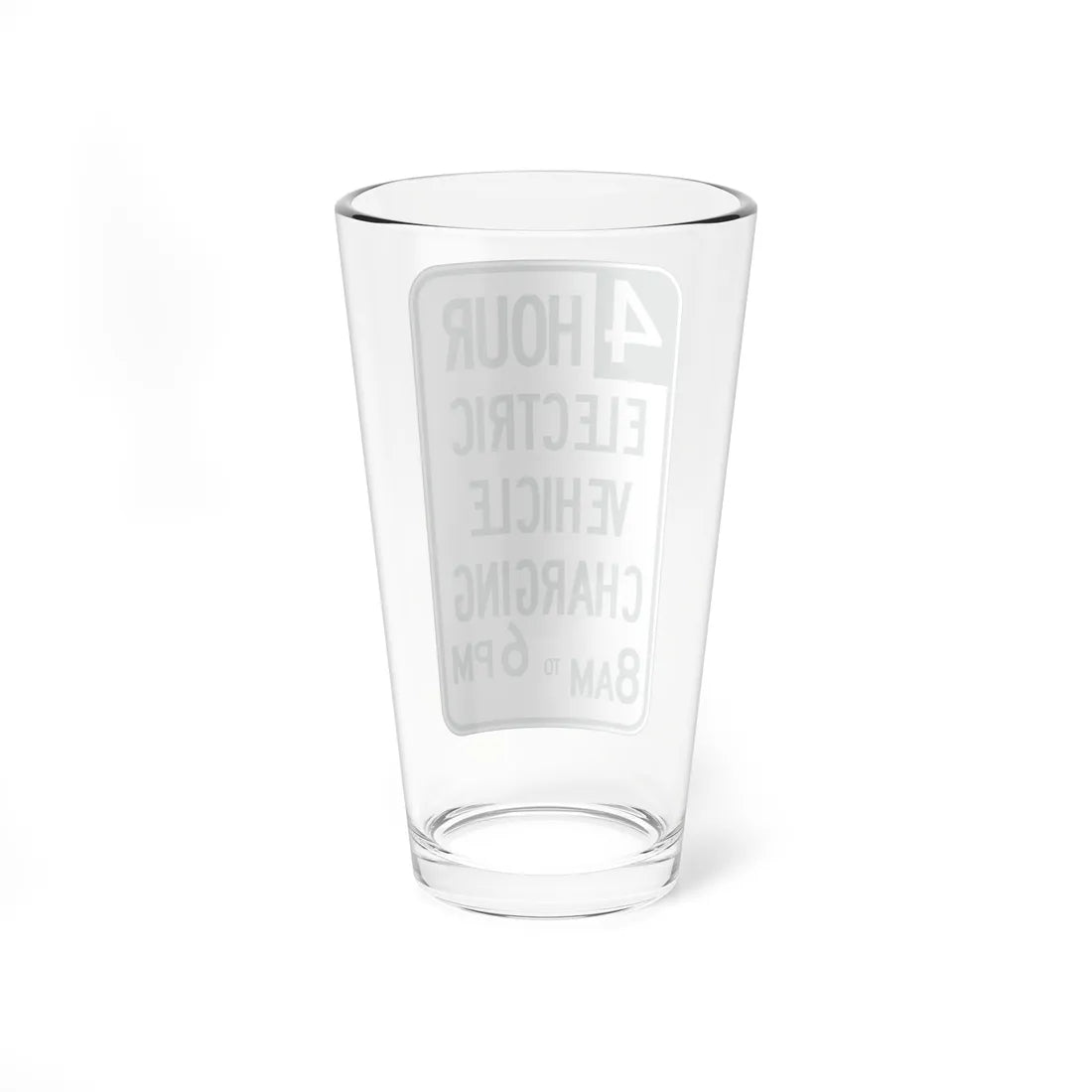 MUTCD-CA R114A open text (California) (Road Sign) Pint Glass 16oz - Go Mug Yourself