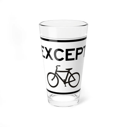 MUTCD-CA R118 (California) (Road Sign) Pint Glass 16oz 16oz - Go Mug Yourself
