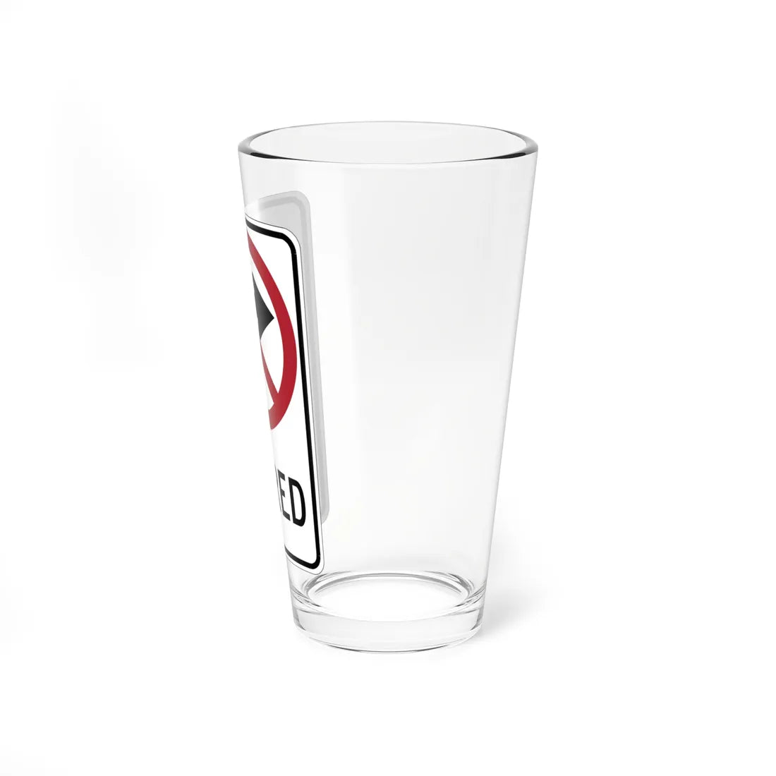 MUTCD-CA R13A (California) (Road Sign) Pint Glass 16oz - Go Mug Yourself