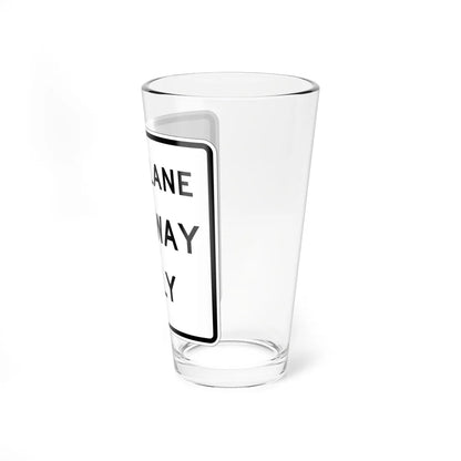 MUTCD-CA R18BLt (California) (Road Sign) Pint Glass 16oz - Go Mug Yourself