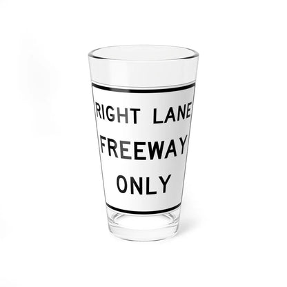 MUTCD-CA R18BRt (California) (Road Sign) Pint Glass 16oz 16oz - Go Mug Yourself