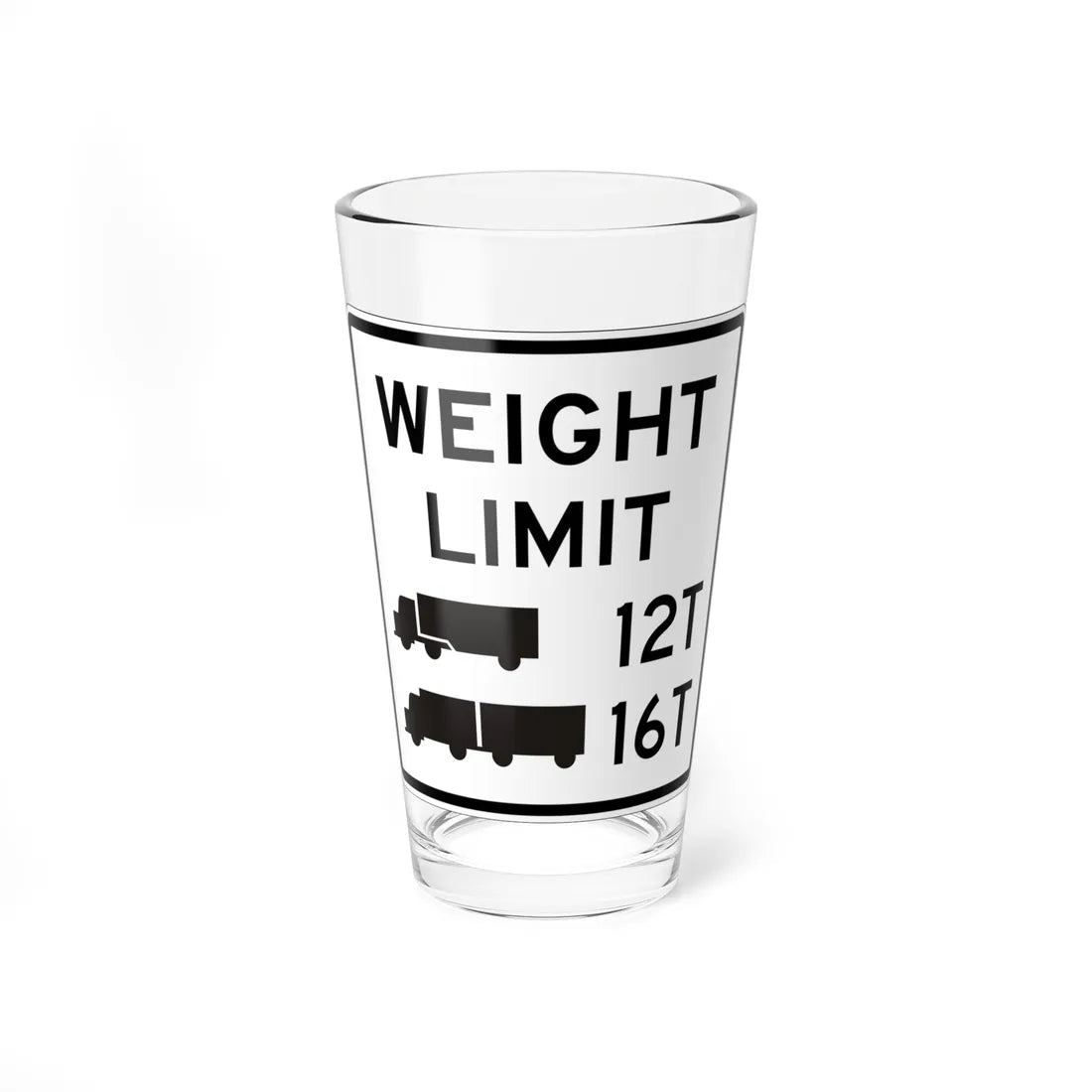MUTCD-CA R20A-1 (California) (Road Sign) Pint Glass 16oz 16oz - Go Mug Yourself