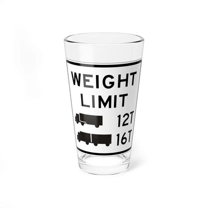 MUTCD-CA R20A-1 open text (California) (Road Sign) Pint Glass 16oz 16oz - Go Mug Yourself