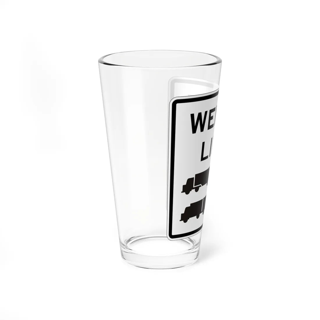MUTCD-CA R20A-1 open text (California) (Road Sign) Pint Glass 16oz - Go Mug Yourself