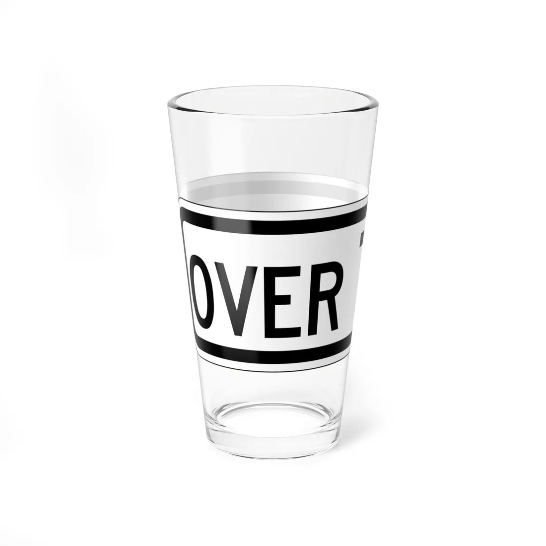 MUTCD-CA R20D-1 open text (California) (Road Sign) Pint Glass 16oz - Go Mug Yourself