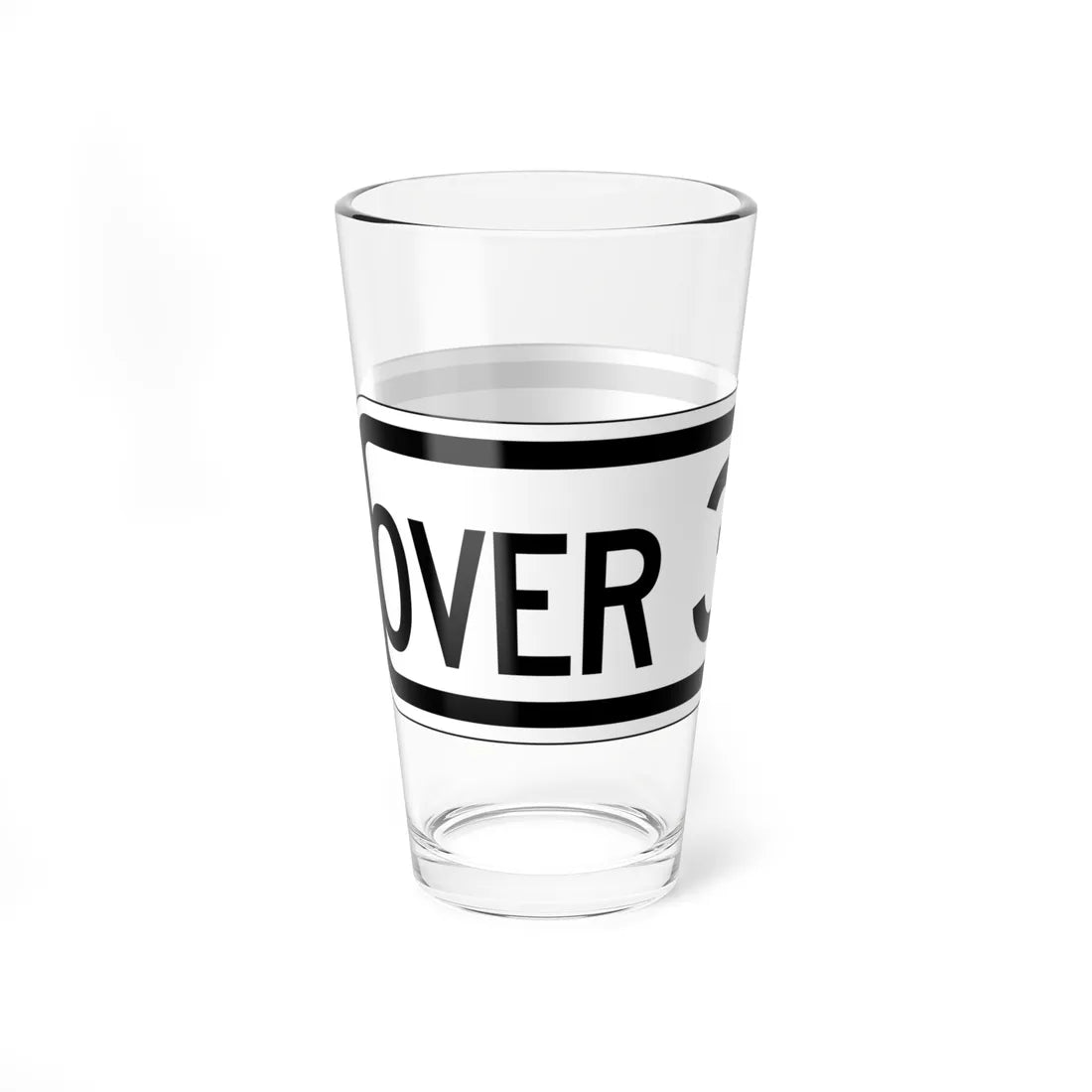 MUTCD-CA R20D-2 open text (California) (Road Sign) Pint Glass 16oz - Go Mug Yourself