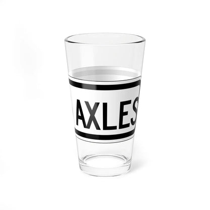 MUTCD-CA R20D-2 open text (California) (Road Sign) Pint Glass 16oz - Go Mug Yourself