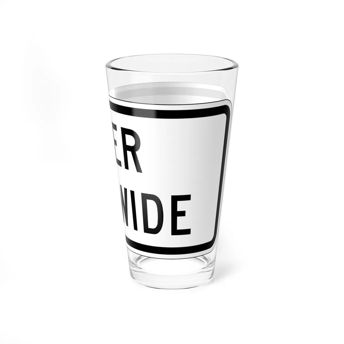 MUTCD-CA R20D-3 (California) (Road Sign) Pint Glass 16oz - Go Mug Yourself