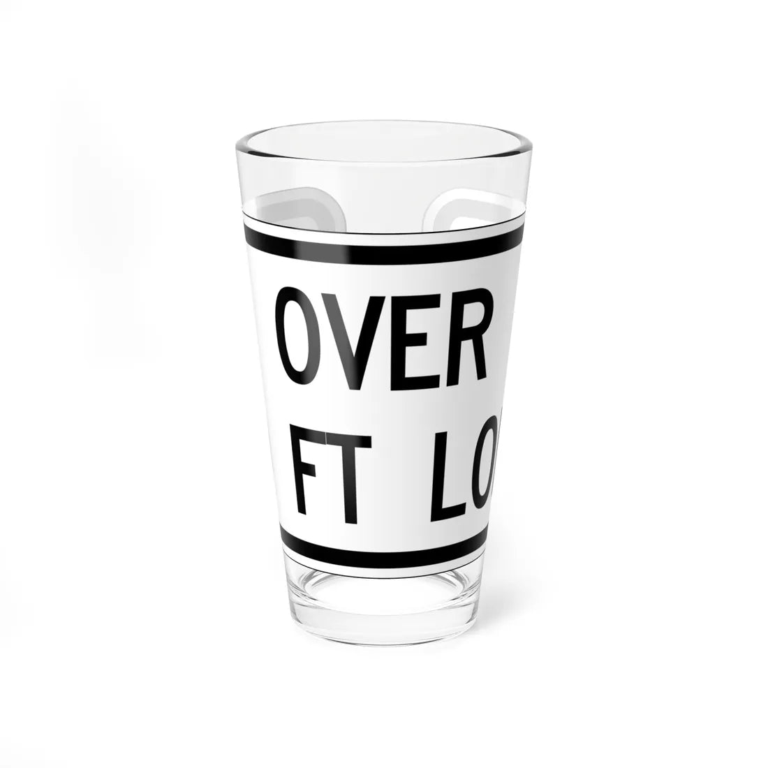 MUTCD-CA R20D-4 open text (California) (Road Sign) Pint Glass 16oz 16oz - Go Mug Yourself