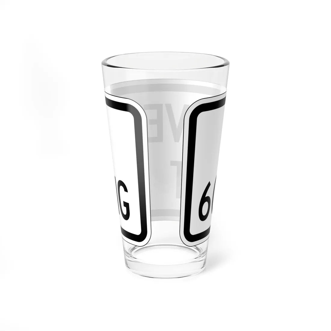 MUTCD-CA R20D-4 open text (California) (Road Sign) Pint Glass 16oz - Go Mug Yourself