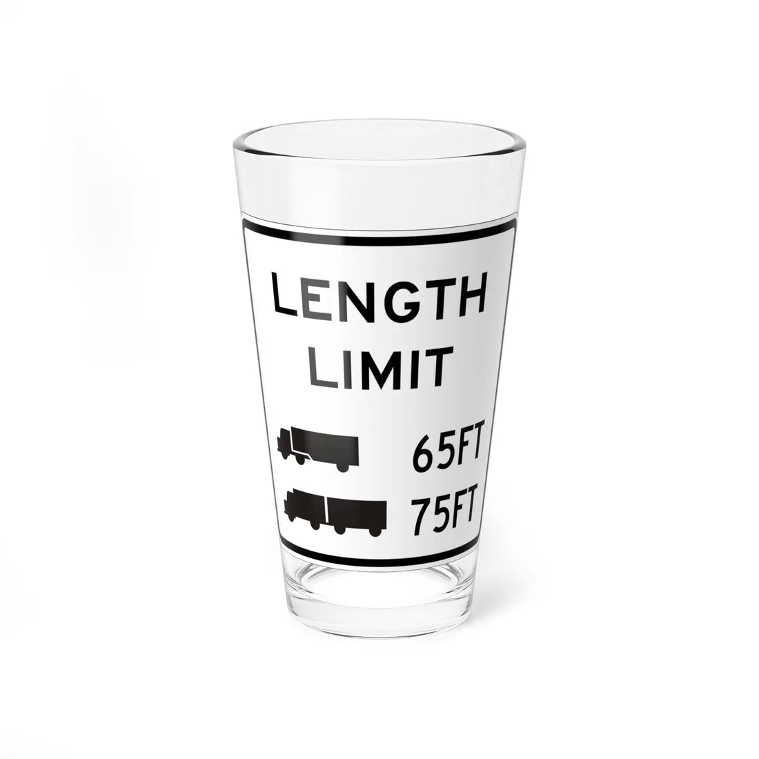 MUTCD-CA R20H (California) (Road Sign) Pint Glass 16oz 16oz - Go Mug Yourself