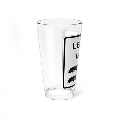 MUTCD-CA R20H open text (California) (Road Sign) Pint Glass 16oz - Go Mug Yourself