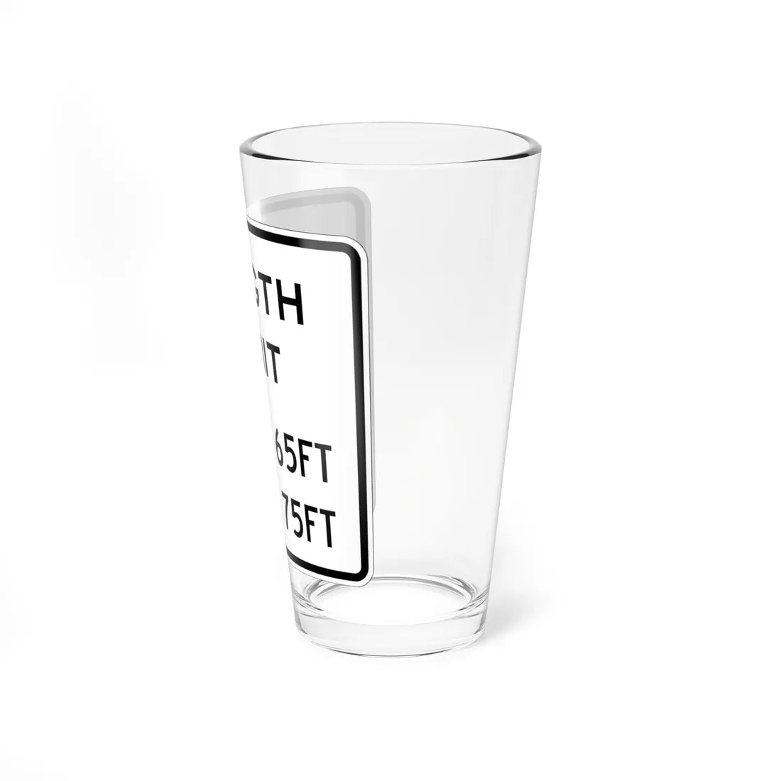 MUTCD-CA R20H open text (California) (Road Sign) Pint Glass 16oz - Go Mug Yourself
