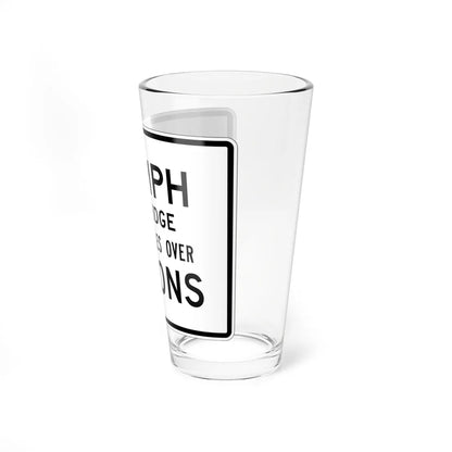 MUTCD-CA R21-1 (California) (Road Sign) Pint Glass 16oz - Go Mug Yourself