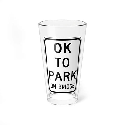 MUTCD-CA R22-1.1 (California) (Road Sign) Pint Glass 16oz 16oz - Go Mug Yourself