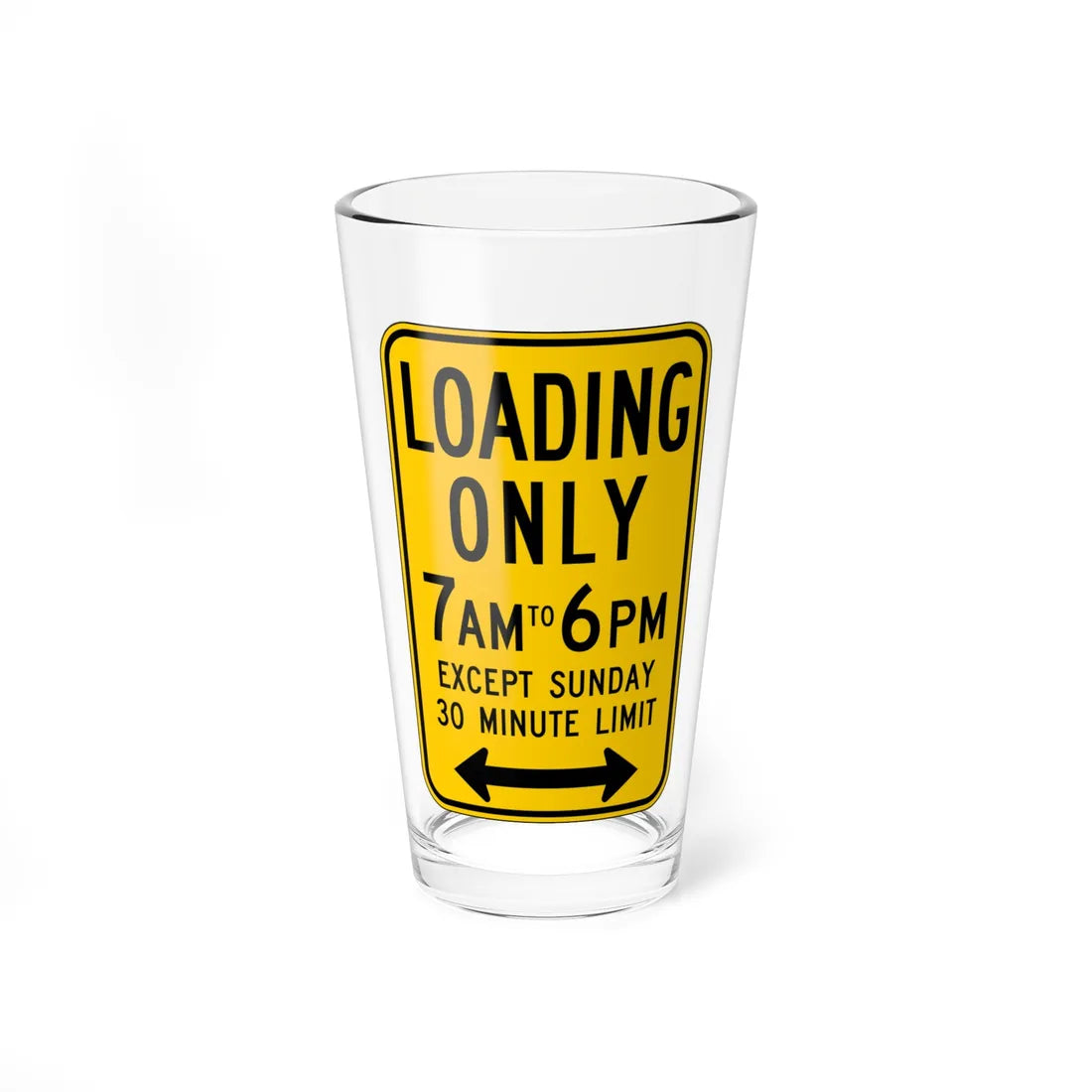 MUTCD-CA R25A (California) (Road Sign) Pint Glass 16oz 16oz - Go Mug Yourself