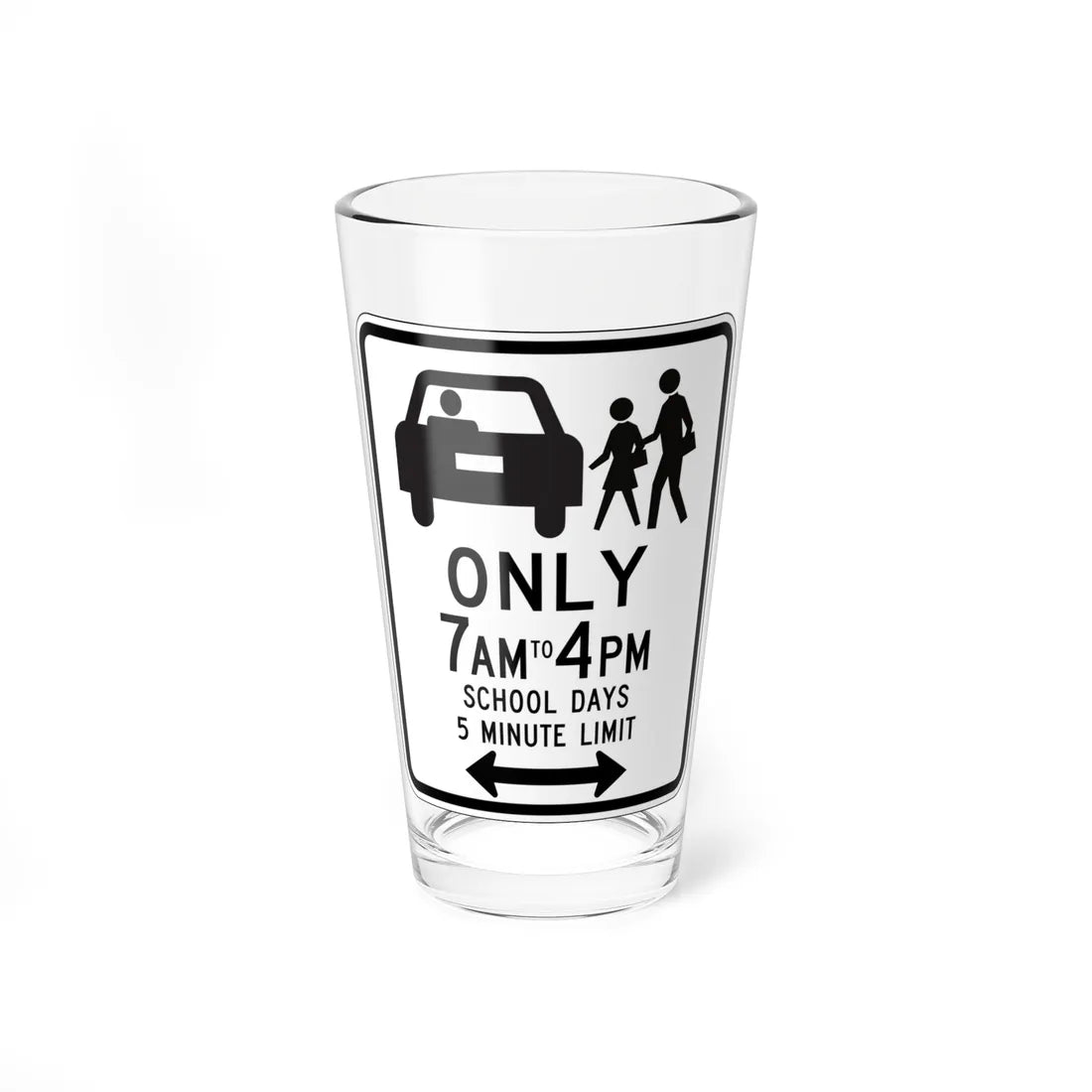 MUTCD-CA R25D (California) (Road Sign) Pint Glass 16oz 16oz - Go Mug Yourself