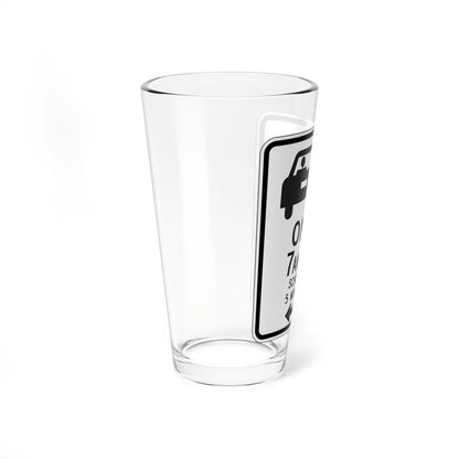 MUTCD-CA R25D (California) (Road Sign) Pint Glass 16oz - Go Mug Yourself