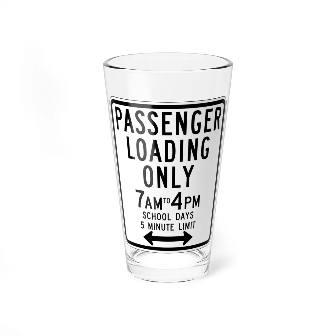 MUTCD-CA R25E (California) (Road Sign) Pint Glass 16oz 16oz - Go Mug Yourself