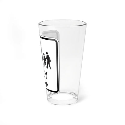 MUTCD-CA R25F (California) (Road Sign) Pint Glass 16oz - Go Mug Yourself
