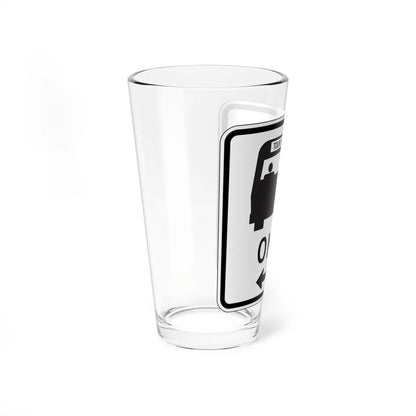 MUTCD-CA R25H (California) (Road Sign) Pint Glass 16oz - Go Mug Yourself