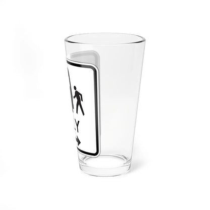 MUTCD-CA R25H (California) (Road Sign) Pint Glass 16oz - Go Mug Yourself