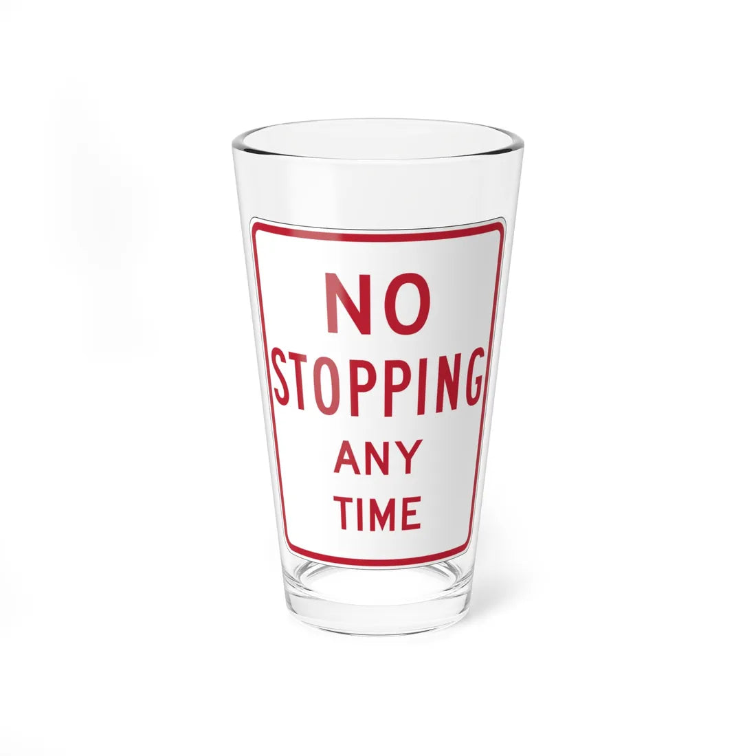 MUTCD-CA R26A-1S (California) (Road Sign) Pint Glass 16oz 16oz - Go Mug Yourself