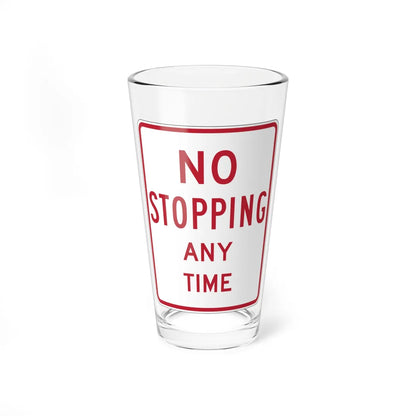 MUTCD-CA R26A-1S (California) (Road Sign) Pint Glass 16oz 16oz - Go Mug Yourself
