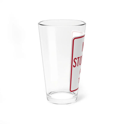 MUTCD-CA R26A-1S (California) (Road Sign) Pint Glass 16oz - Go Mug Yourself