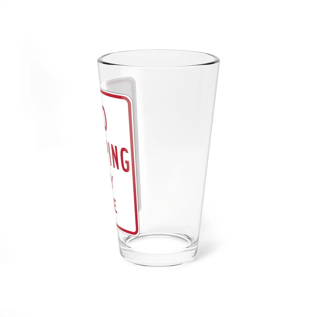 MUTCD-CA R26A-1S (California) (Road Sign) Pint Glass 16oz - Go Mug Yourself
