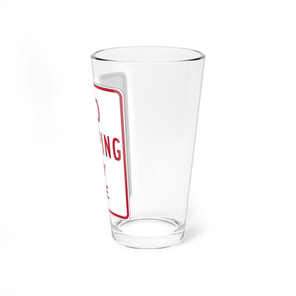 MUTCD-CA R26A-1S (California) (Road Sign) Pint Glass 16oz - Go Mug Yourself