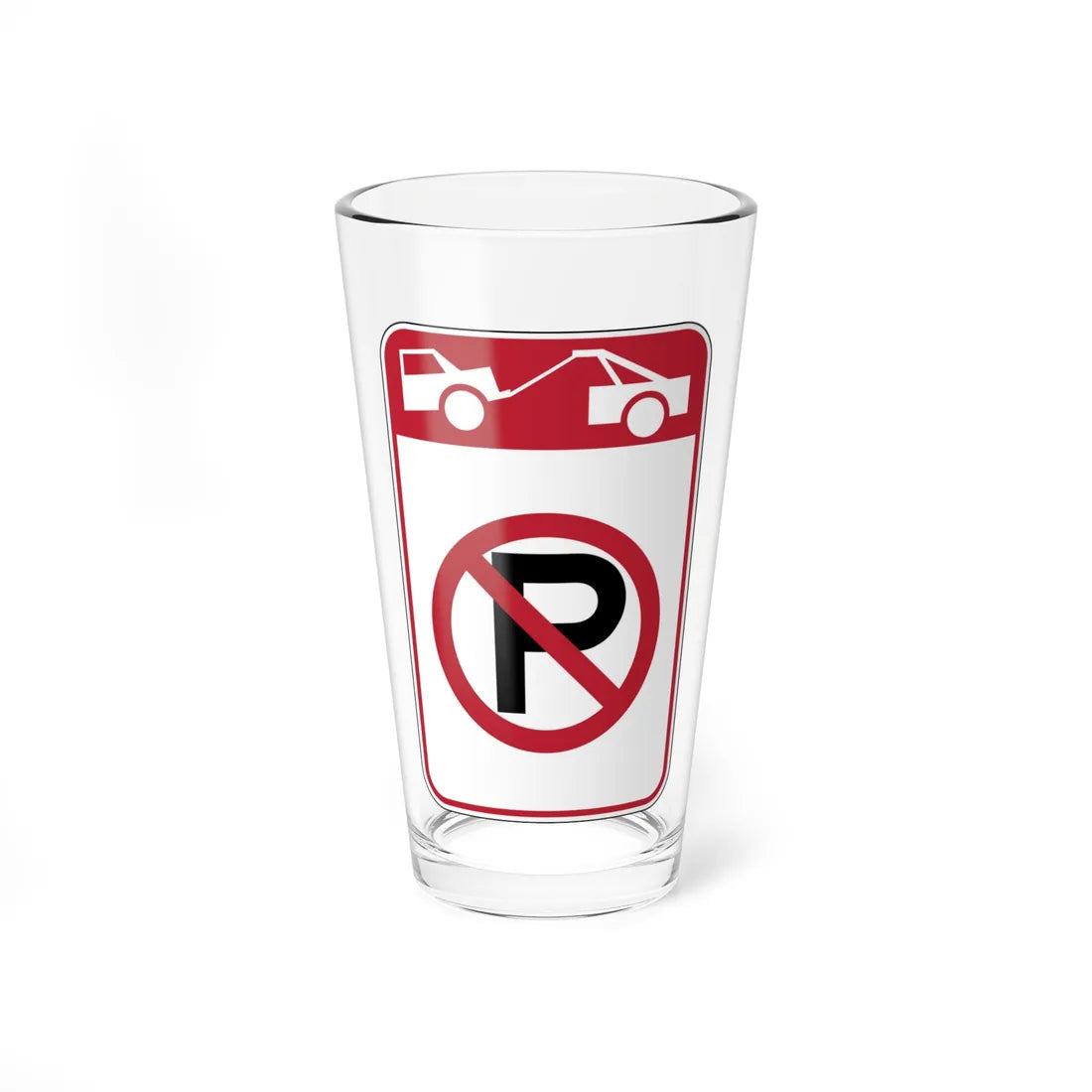 MUTCD-CA R26K (California) (Road Sign) Pint Glass 16oz 16oz - Go Mug Yourself