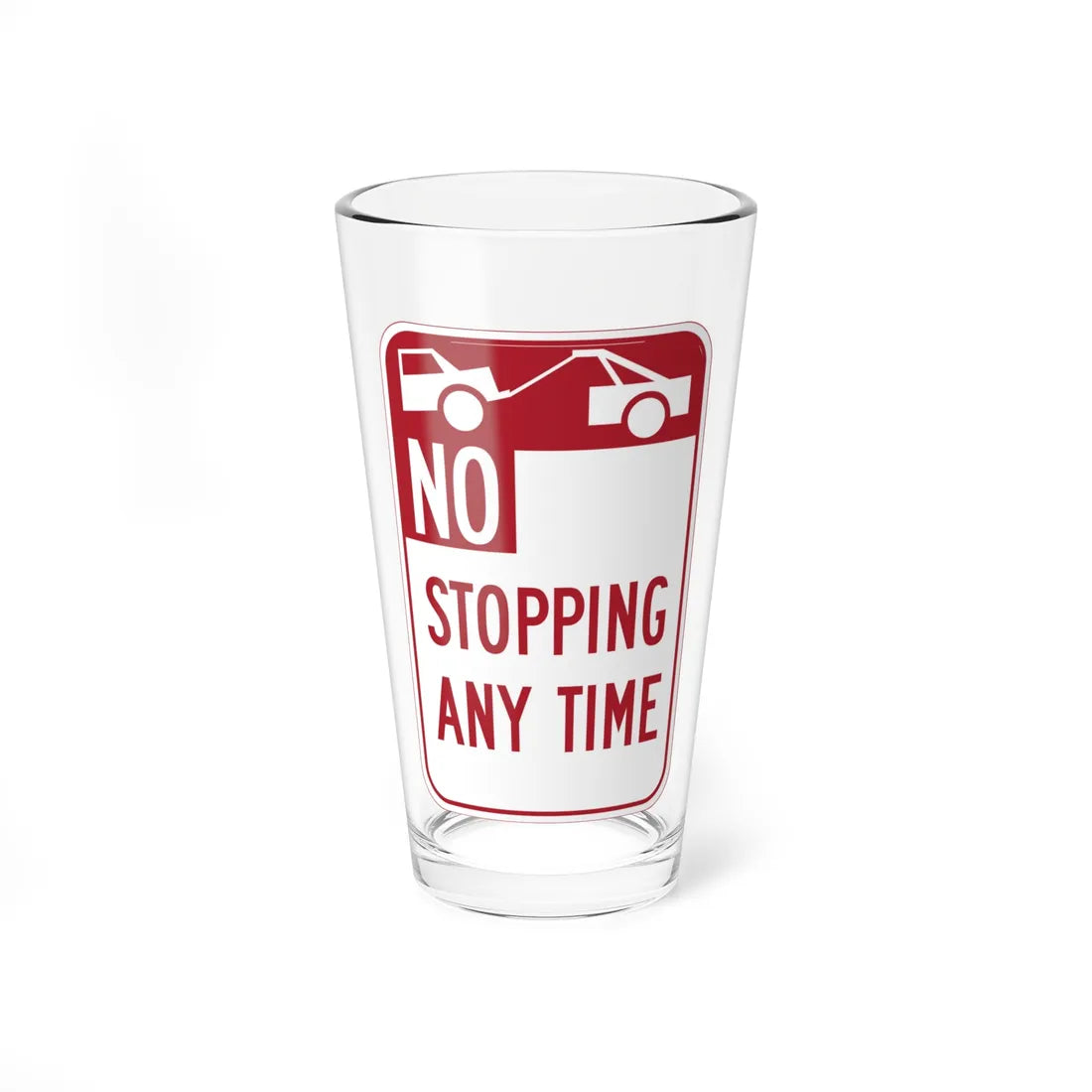 MUTCD-CA R26L (California) (Road Sign) Pint Glass 16oz 16oz - Go Mug Yourself