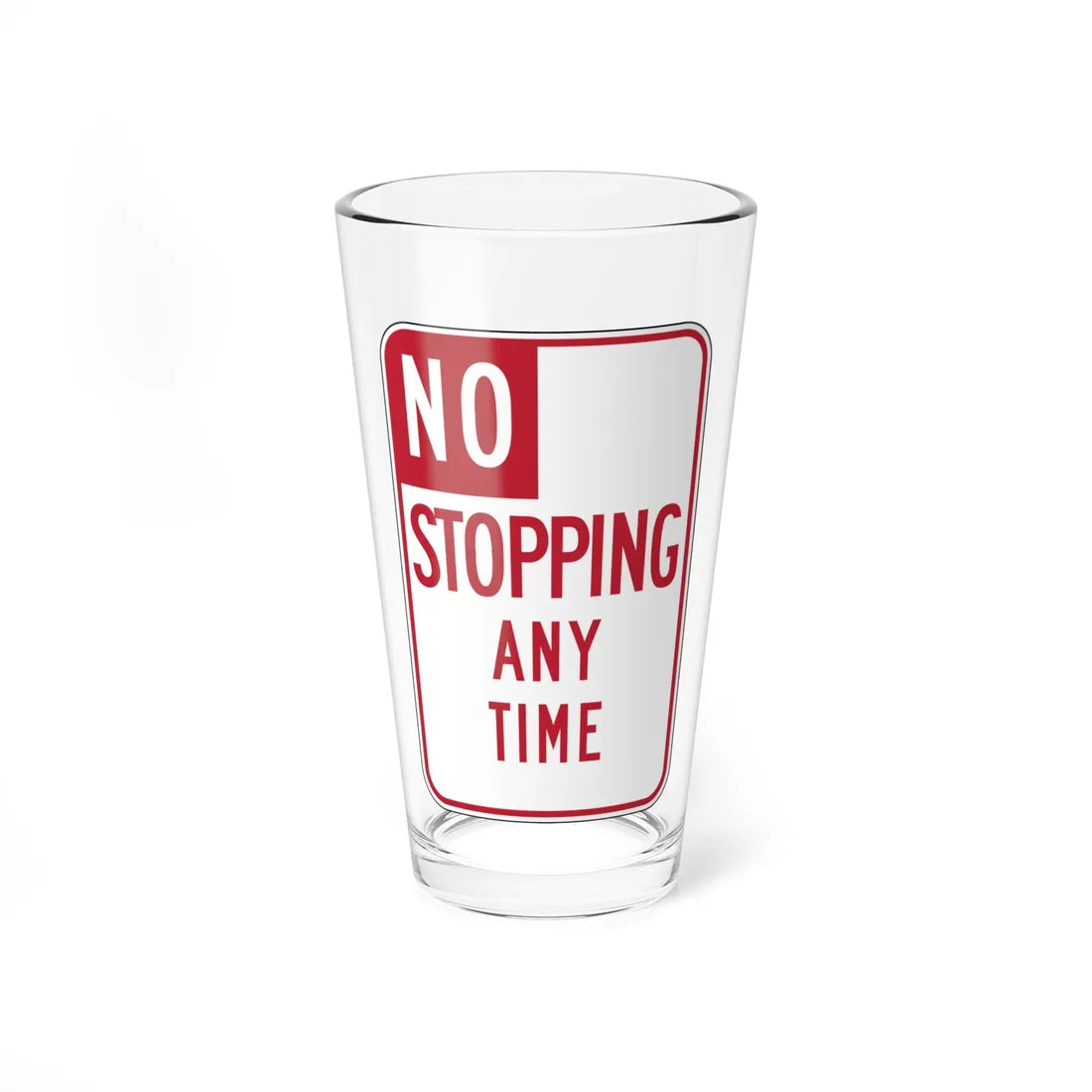 MUTCD-CA R26S (California) (Road Sign) Pint Glass 16oz 16oz - Go Mug Yourself