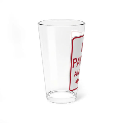 MUTCD-CA R28A-1.2Lt (California) (Road Sign) Pint Glass 16oz - Go Mug Yourself