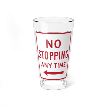 MUTCD-CA R28A-1.3SLt (California) (Road Sign) Pint Glass 16oz 16oz - Go Mug Yourself