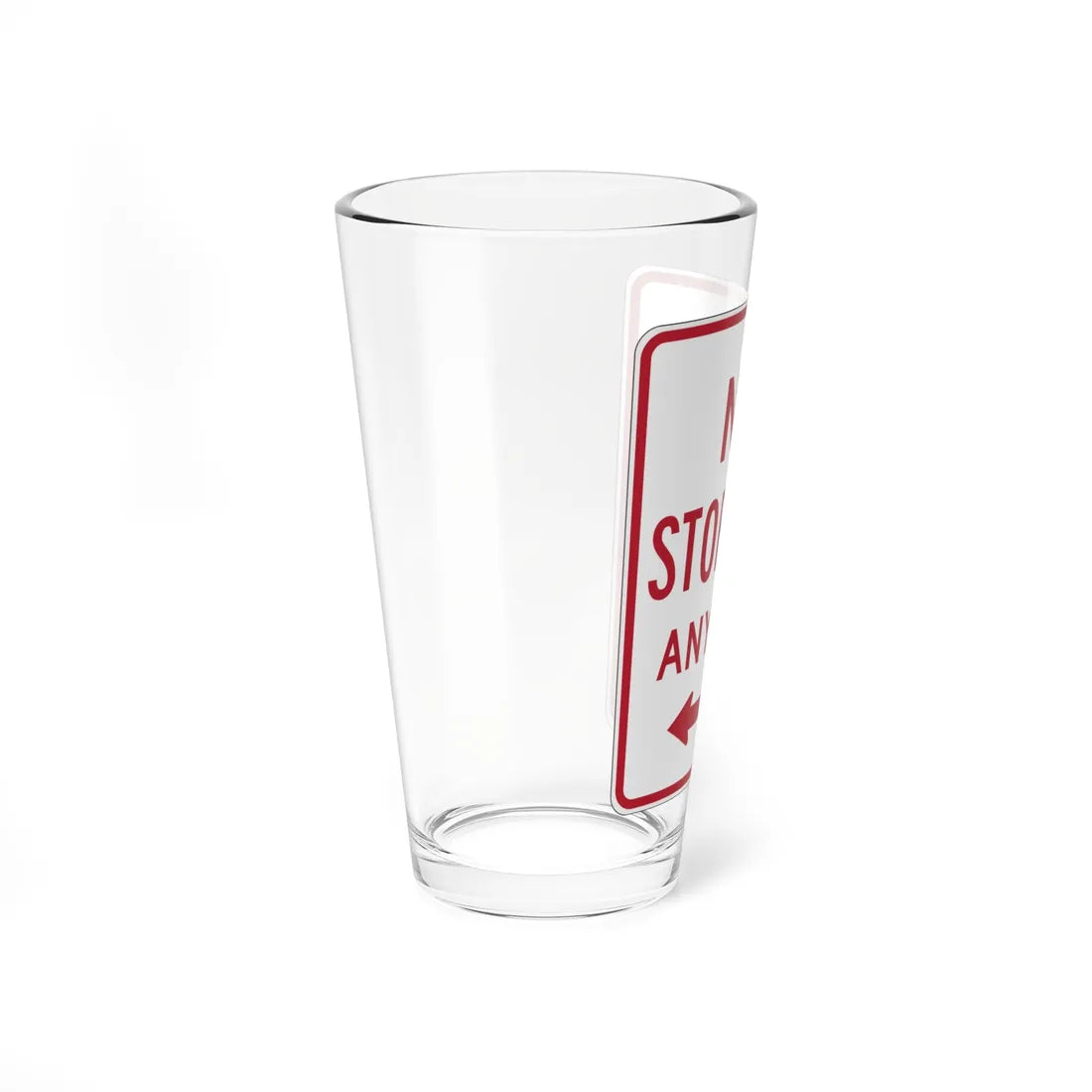 MUTCD-CA R28A-1.3SLt (California) (Road Sign) Pint Glass 16oz - Go Mug Yourself