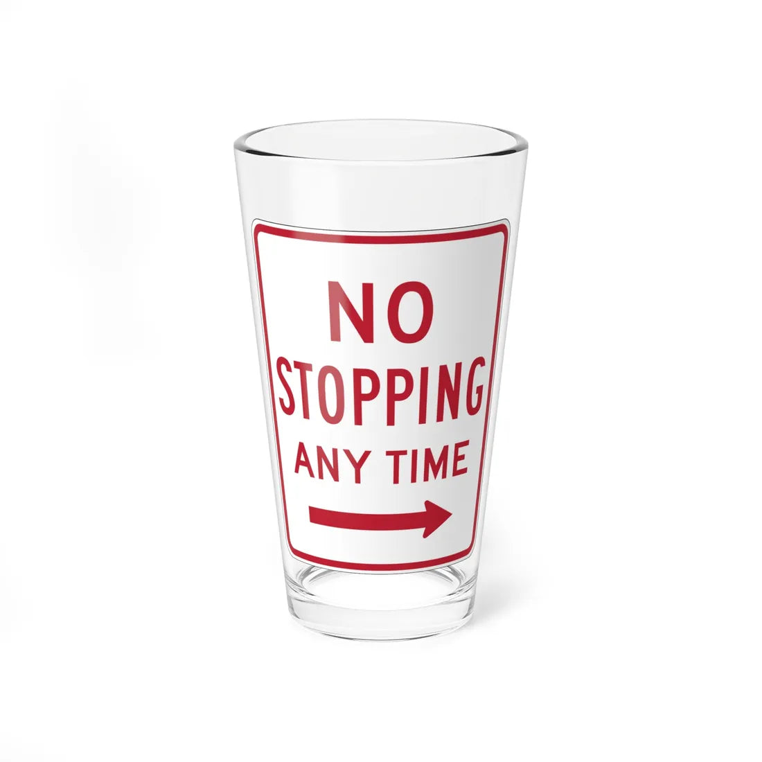 MUTCD-CA R28A-1.3SRt (California) (Road Sign) Pint Glass 16oz 16oz - Go Mug Yourself