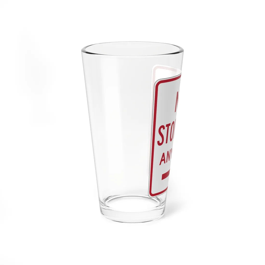 MUTCD-CA R28A-1.3SRt (California) (Road Sign) Pint Glass 16oz - Go Mug Yourself