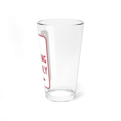 MUTCD-CA R28C (California) (Road Sign) Pint Glass 16oz - Go Mug Yourself